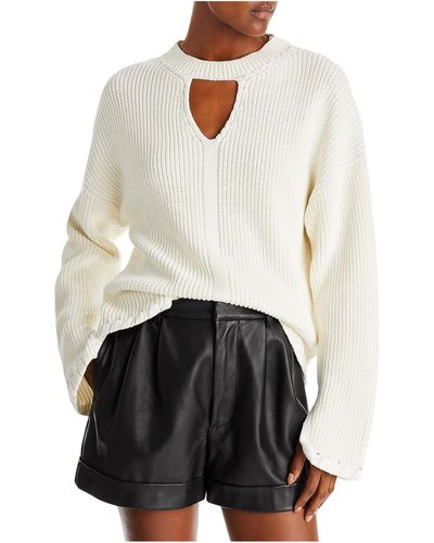 3.1 Phillip Lim Oversized Cut Out Pullover Sweater - White