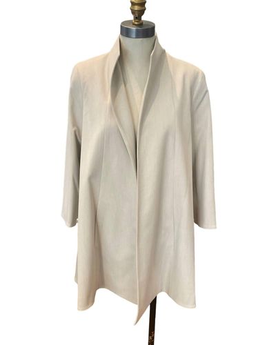 Estelle and Finn Stretch Suiting Swing Coat - Natural