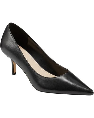 Marc Fisher Alola Leather Pointed Toe Pumps - Black
