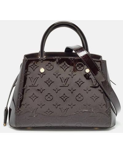 Louis Vuitton Amarante Monogram Vernis Montaigne Bb Bag - Black