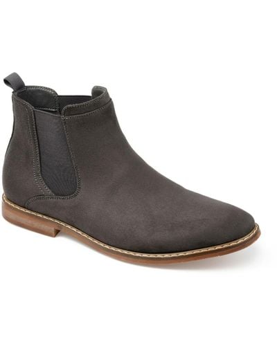 Vance Co. Marshall Faux Suede Slip On Ankle Boots - Brown