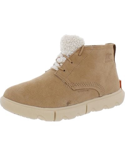 Sorel Explorer Ii Drift Suede Cold Weather Ankle Boots - Natural