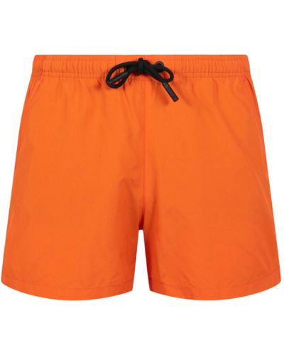 Marcelo Burlon Polyamide Swim Shorts - Orange