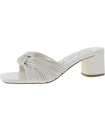 Calvin Klein Faux Leather Slip-on Strappy Sandals - Multicolor
