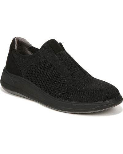 Bzees Trophy Knit Lifestyle Slip-on Sneakers - Black