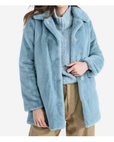 Molly Bracken Faux Fur Coat - Blue