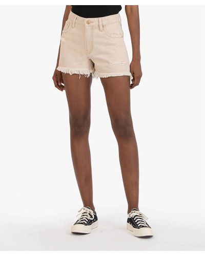 Kut From The Kloth Jane High Rise Long Short - Natural