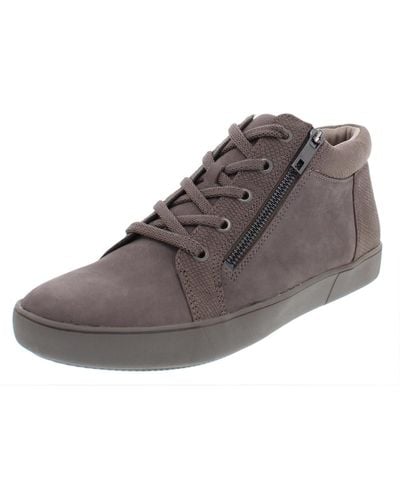 Naturalizer Motley Leather High Top Casual Shoes - Brown