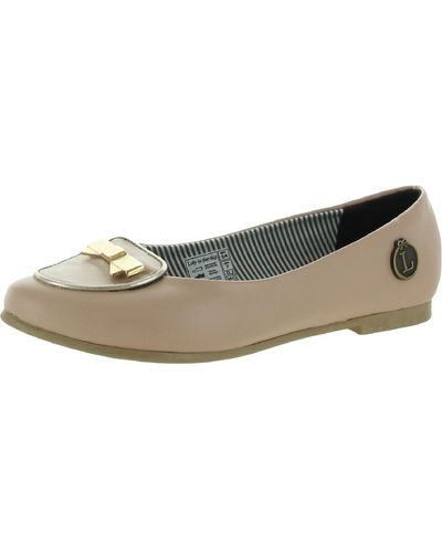 Loly In The Sky Slip On Flats Loafers - Natural