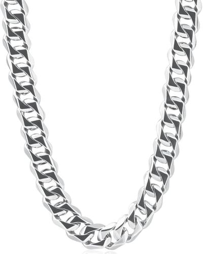 Pompeii3 14k Gold (161gram) Or Platinum (302gram) 13.5mm Link Chain Necklace 24" - Metallic