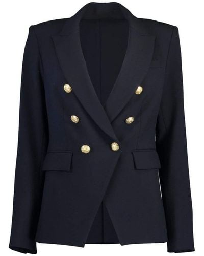 Veronica Beard Navy Dickey Classic Double Breasted Jacket Blazer - Blue