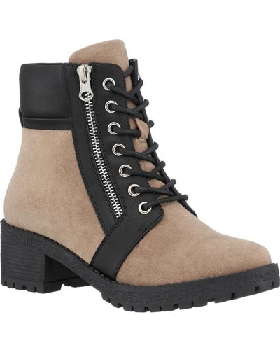 Gc Shoes Taylor Ankle Zipper Combat & Lace-up Boots - Black