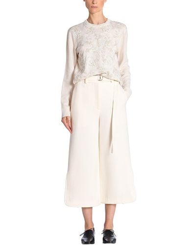 Adam Lippes Belted Culotte - White