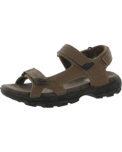 Skechers Gander-louden Textured Contrast Sport Sandals - Brown