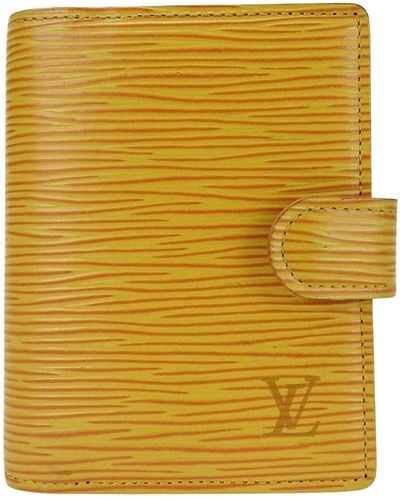 Louis Vuitton Agenda Cover Leather Wallet (pre-owned) - Yellow