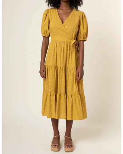 FRNCH Gladys Woven Dress In Yellow