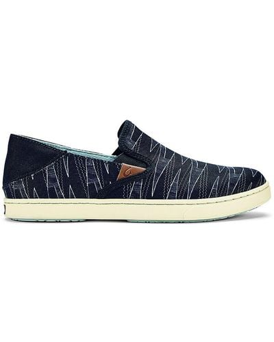 Olukai Pehuea Pa'i Lifestyle Comfort Insole Slip-on Sneakers - Blue
