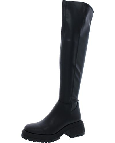 Franco Sarto Juni Faux Leather Tall Over-the-knee Boots - Black