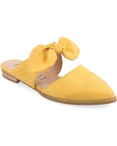 Journee Collection Collection Telulah Narrow Width Mules - Yellow