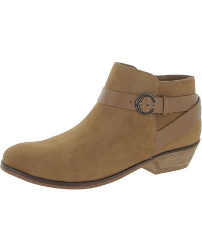 Softwalk Raven Leather Arch Support Ankle Boots - Brown