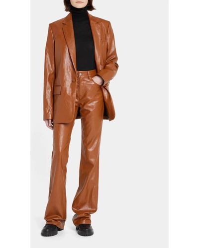 A.L.C. Vegan Leather Freddie Pant - Orange