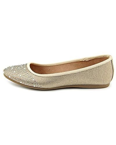 Style & Co. Angelynn Metallic Embellished Ballet Flats - Natural