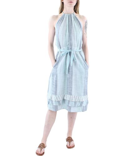 Splendid Sonny Linen Short Halter Dress - Blue