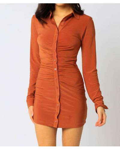 Olivaceous Gameday Mini Dress - Orange