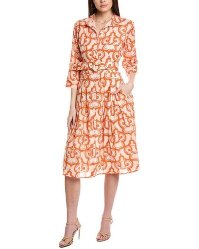 Ro's Garden Jackie Midi Dress - Orange