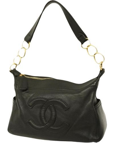 Chanel Leather Shoulder Bag (pre-owned) - Black