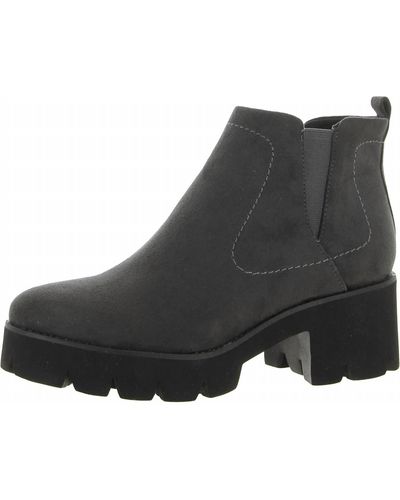 BC Footwear Fight For Your Right Ankle Boot In Gray - Black