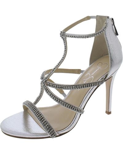 Jessica Simpson Sidra Rhinestone Stiletto Heels - Metallic