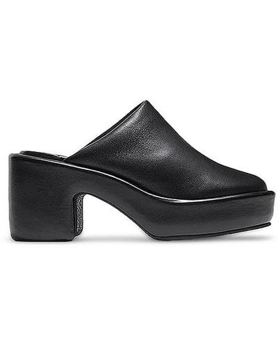 CLERGERIE PARIS Dorice Leather Slip On Mules - Black