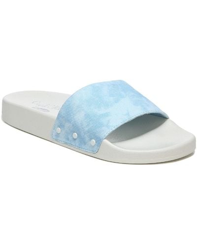 Dr. Scholls Pisces Canvas Slip-on Slide Sandals - Blue