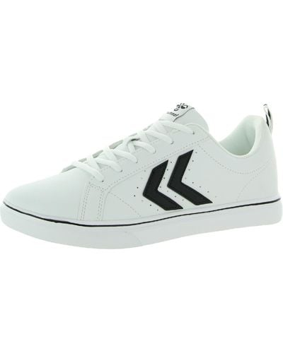 Hummel Mainz Low Top Faux Leather Casual And Fashion Sneakers - White