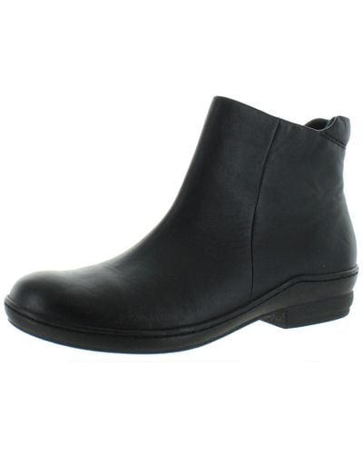 David Tate Simplicity Leather Zip-up Ankle Boots - Black