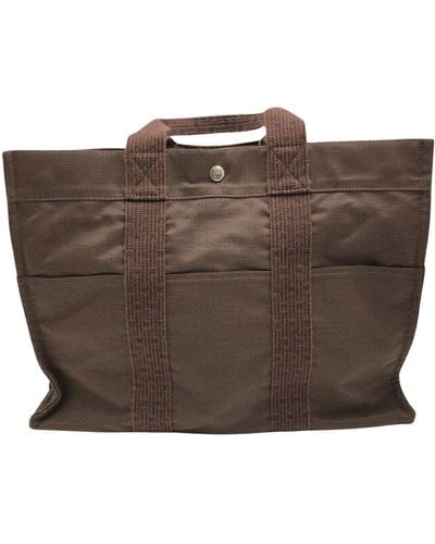Hermès Herline Canvas Tote Bag (pre-owned) - Brown