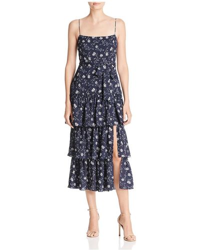 Likely Maisie Floral Tiered Maxi Dress - Blue