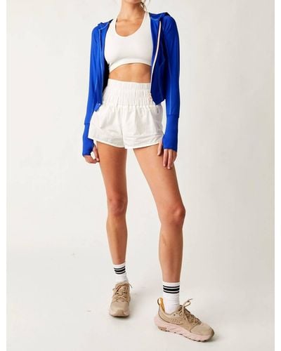 Free People Playing For Keeps Zip Up Top - Blue