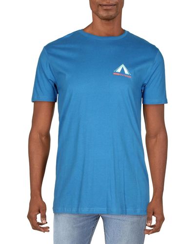 BASS OUTDOOR Logo Crewneck Graphic T-shirt - Blue