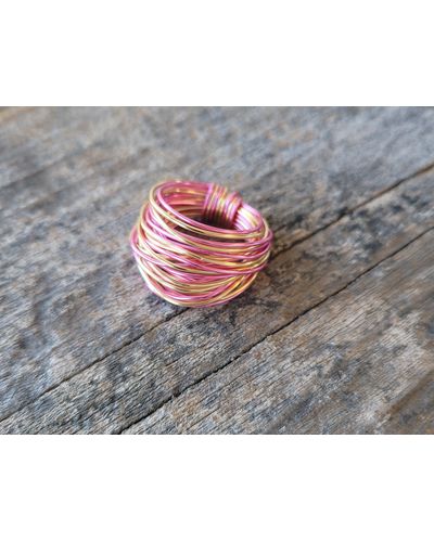 A Blonde and Her Bag Marcia Wire Wrap Ring - Gray