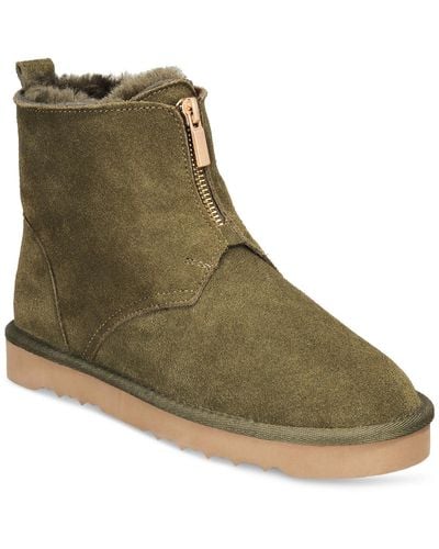 Style & Co. Terrii Suede Faux Fur Lined Winter & Snow Boots - Green