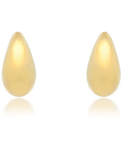 The Lovery Gold Teardrop Earrings - Metallic