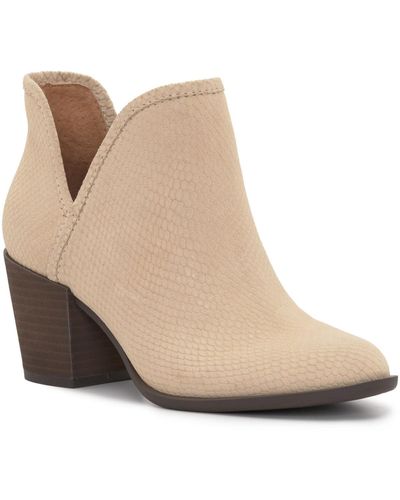 Lucky Brand Beetrix Leather Chelsea Boots Ankle Boots - Natural