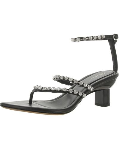 3.1 Phillip Lim Leather Ankle Strap Heels - Black