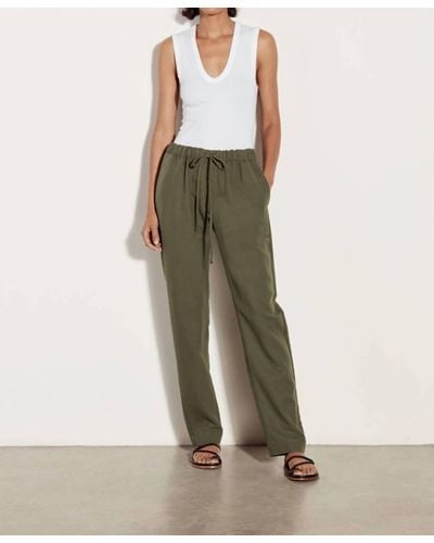 Enza Costa Twill Easy Pant - Green