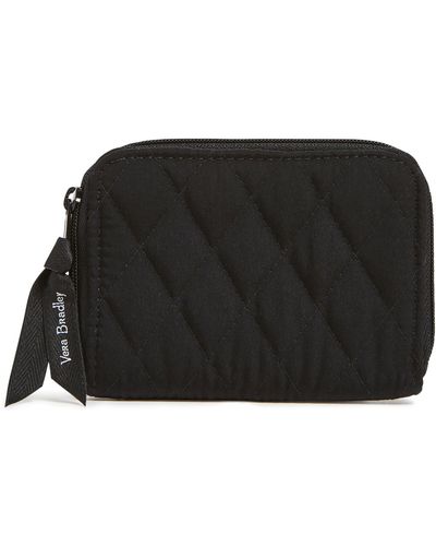 Vera Bradley Outlet Rfid Small Zip-around Wallet - Black