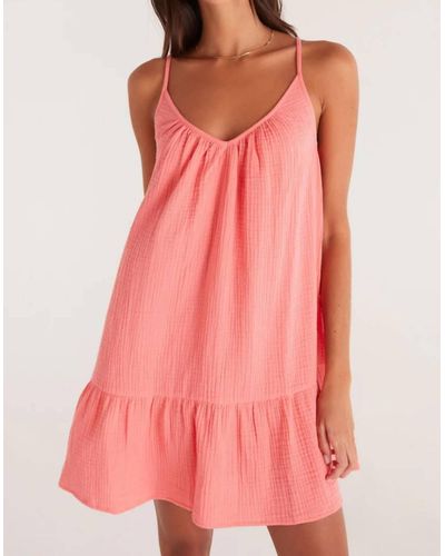 Z Supply Amalia Gauze Mini Dress - Pink