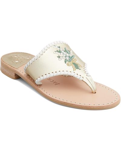 Jack Rogers Lily Slide Casual Slip On Thong Sandals - White