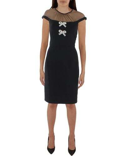 Maggy London Bow Polyester Cocktail And Party Dress - Black